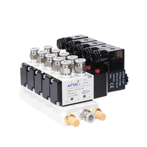 Électrovanne 4V210-08 DC24V anti-fuite d'air pour optimiser les vérins 5/2 - 4