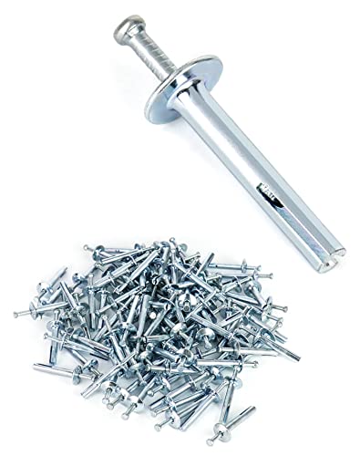 QWORK Hammer Drive Nails in Anchor, 1/4' x 1-1/2', (100 per Box)