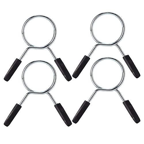 Heavy Duty Barbell Clamp Spring Collar Clips for Secure Weightlifting, Weightlifting Spring Clip, Gym Barbell Lock, Secure Dumbbell Collar Clip (48mm)