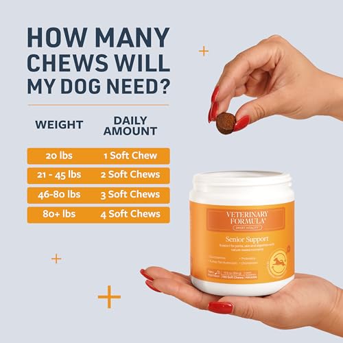 Image of Veterinary Formula Senior Support Joint Supplement for Dogs - Soft Chews, 100ct - Support Healthy Joints, Skin, Gut, and Immunity with Glucosamine for Dogs