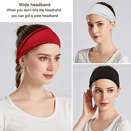 image for YONUF Fashion Headbands For Women Wide Headband Yoga Workout Head Band