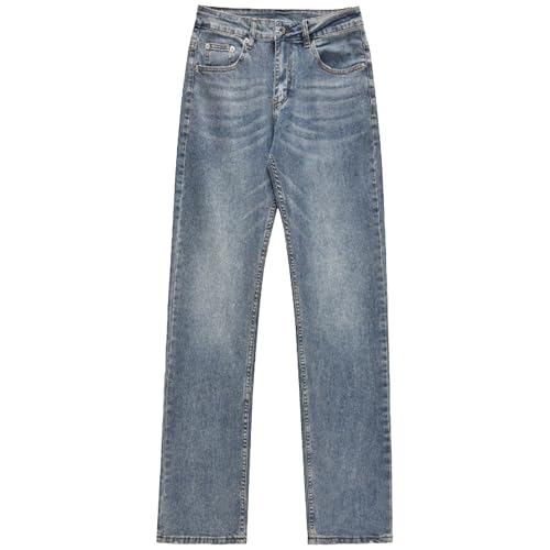 Men's Loose Fit Wide Leg Washed Jeans Straight Leg Vintage Denim Pants Casual Baggy Fsahion Hip Hop Jeans