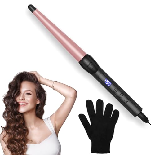 1 1/4 Inch Wand Curling Iron,110-240V Instant Heating Curling Wand