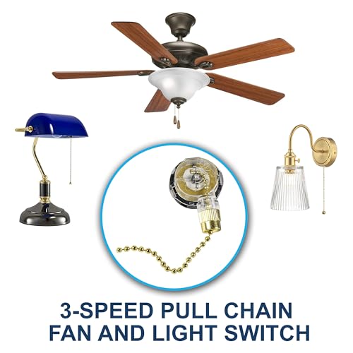 Image of HQRP Switch 3-Speed Pull Chain Control Ceiling Fan Сompatible with Harbor Breeze Ceiling Fan