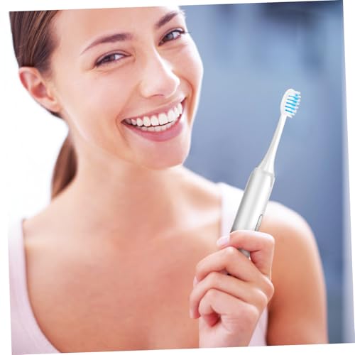 ROMISBABA Elektrische Zahnbürste für Erwachsene Vibrationszahnbürste mit Weichen Borsten Aufsteckbürsten Ergonomischer Griff für Effektive Zahnreinigung und Frischen – Bild 5