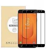 KTTWO Samsung Galaxy J7 Prime 2 Screen Protector Glass, (2PACK) Full Coverage Anti-Scratch Bubble-Free Tempered Glass Screen Protector with Full Glue for Samsung Galaxy J7 Prime 2 2018, Black
