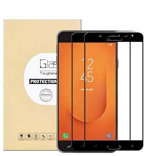 KTTWO Samsung Galaxy J7 Prime 2 Screen Protector Glass, (2PACK) Full Coverage Anti-Scratch Bubble-Free Tempered Glass Screen Protector with Full Glue for Samsung Galaxy J7 Prime 2 2018, Black