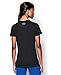 Under Armour Women's Tech V-Neck - Twist Logo, Black (001)/Graphite, Medium