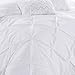 Chic Home 10 Piece Hannah Pinch Pleated, Ruffled and Pleated Complete King Bed in a Bag Comforter Set White with Sheet Set
