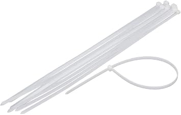 Standard Natural 6" Inch Cable Zip Ties 18 Pounds Tensile Strength UV Resistant Wire Wrap - 1000 Pack - Made in USA