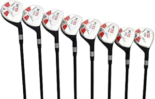 Senior Men’s Majek Golf All Hybrid Complete Full Set, which Includes: #4, 5, 6, 7, 8, 9, PW +SW Senior Flex Right Handed New Utility “A” Flex Club