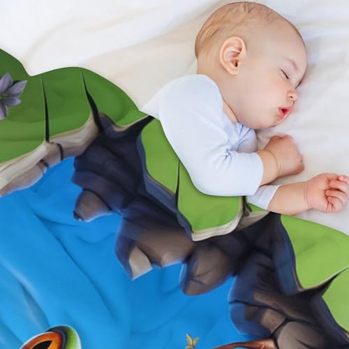Couverture grenouille lavable en machine, plaid chaud contre le froid