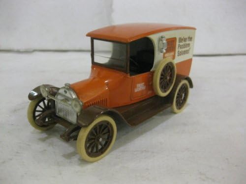 1916 Studebaker Panel Delivery Car Coin Bank Trust Worthy Hardware Stores In Orange & White Diecast 1:25 Scale By Liberty Classics