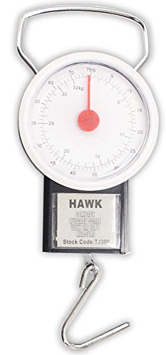 Precise Compact Luggage Scale | Dual Weigh & Measure | 1m (3.3 ft) Tape | 70 lbs. (32 kg) Capacity | Lightweight & Portable | Ideal for Travel & Fishing