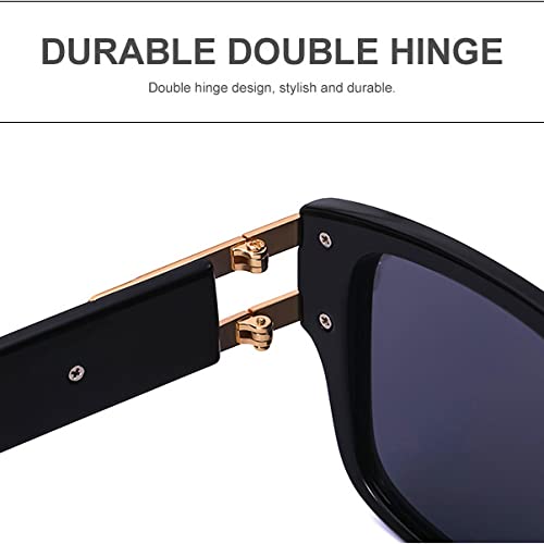Lunettes de soleil Steampunk hommes luxe rétro UV400 - 5
