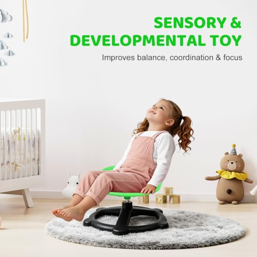 AOBOTE Spinning Chair for Autistic Kids, 360° Silent Rotation Kids Sensory Chair, Durable PP Autism Swivel Chair, Sensory Integration Training Body Coordination Toy by AOBOTE - Used condition - Image 4