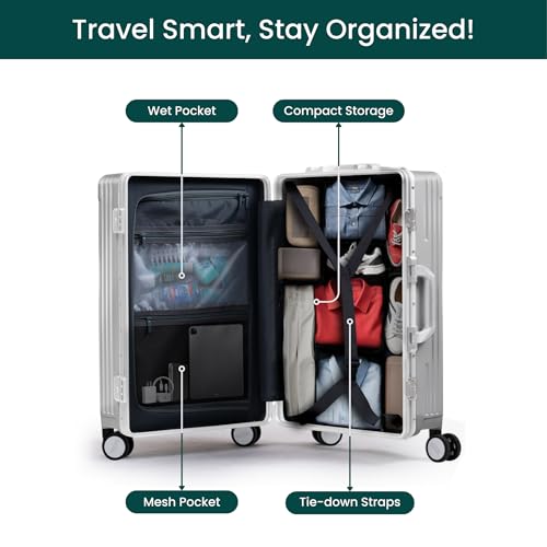 Nobl Travel Zipperless Check in Suitcase - Aluminum Frame, Dual TSA Locks by Nobl Travel - Image 2