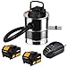 Produktbild Batavia 7063509 Aschesauger 18V Lithium-Ion Akku (Edelstahltank mit 12 L Inhalt, Feuerfestes Saugrohr aus Aluminium, 1 m lang) 2 x 4.0 Ah-Akku + Ladegerät