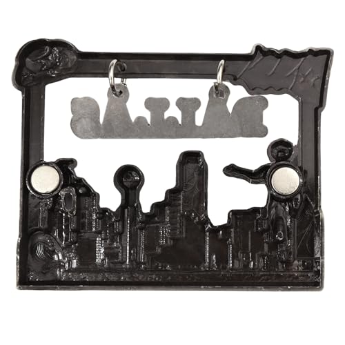 Imán decorativo de marco colgante Dallas Texas 3.25 x 2.5 pulgadas miniatura 2