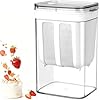Colino Yogurt Greco con Rete Maglie Fine e Coperchio, Separatore Siero Acciaio Inossidabile 1100ml, Erogatore Yogurt Filtro Latte Yogurtiera Macchina Fltro Riutilizzabile per Soia Succhi Filtrare