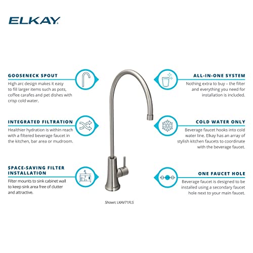 Image of Elkay Avado LKAV71FLS Beverage Faucet with Filtered Drinking Water