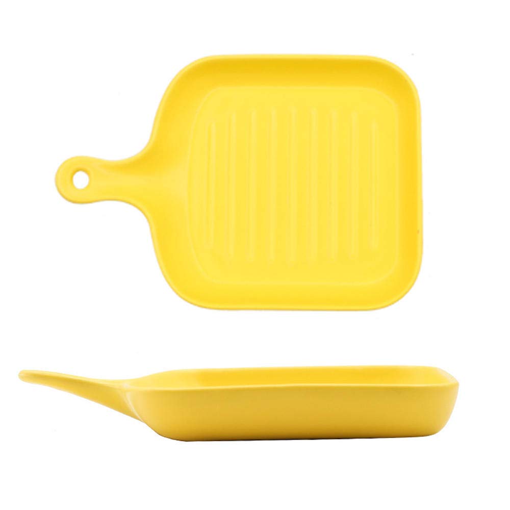 Plat à gratin jaune haute résistance pour riz au four croustillant lot de 2