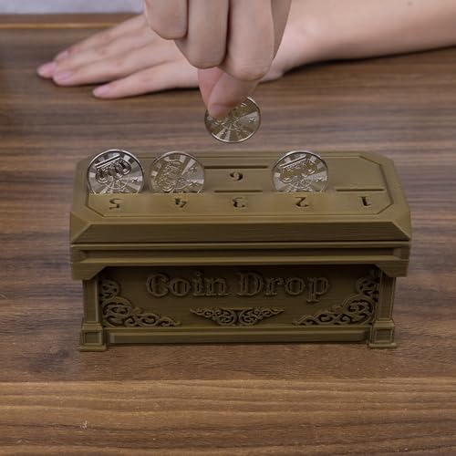 Penny Game con 30 Monedas de Metal y 1 Dado miniatura 5