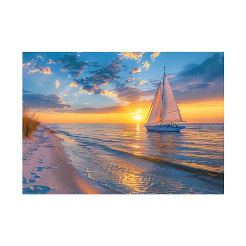 Affiche de paysage marin 70x90cm sans cadre pour décoration murale de salon