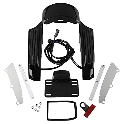 YZQ Motorcycle LED Light Rear Fender Fascia Set Fit Cover