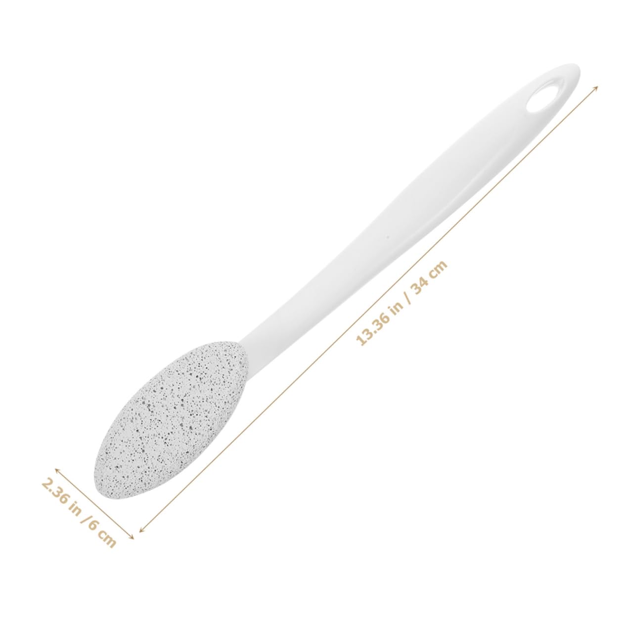 Raschietto per Piedi Manuale Manico, 2 Pezzi, Bianco | Abs e Pietra, Design Portatile e Delicato, per Raschiatura e Cura Quotidiana del Piede