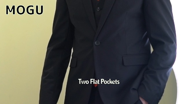 MOGU Mens Slim Fit Suit 2 Piece Tuxedo For Prom Business Wedding Dance (Suit Jacket + Pants
