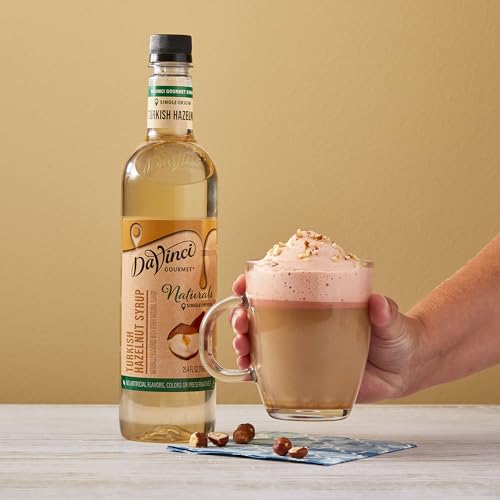 Image of DaVinci Gourmet Naturals Turkish Hazelnut Syrup, 25.4 Fluid Ounces (Pack of 1)
