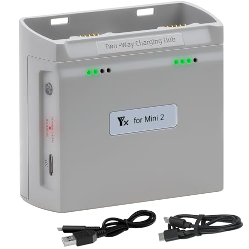 LYONGTECH Multifunction Parallel Battery Charger with Storage Charge for DJI Mini 4K/2/2 SE,Mini SE Drone,Two-Way Charging Hub,Dual Batteries...