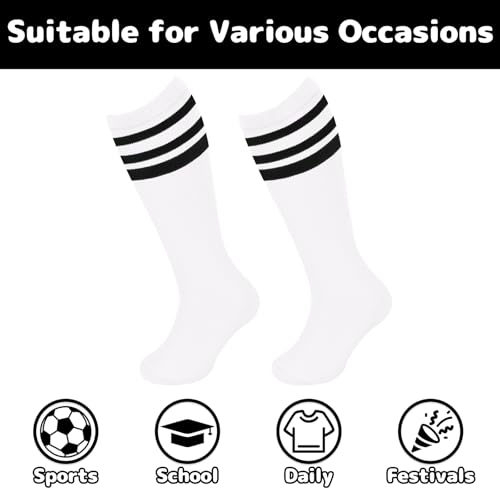 Image of Olreco 1 Pack Toddler Kids Youth Soccer Socks Girls Boys Baseball Socks Youth Knee High Softball Football Accessories Cotton