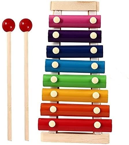 SHRUN CRAFT ND BEAUTY Ecofriendly Wooden Xylophone Musical Toy Piano for Kids, Babies, Childerns, with 8 Note 3+ Age, Multicolour, 1 Xylophone, 2 Sticks (B09B9LRV49) Amazon Price History, Amazon Price Tracker
