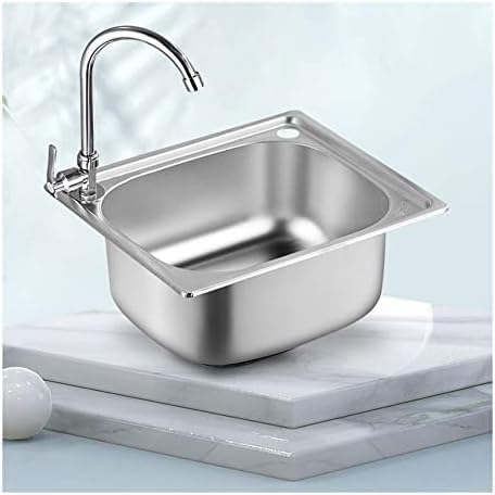 Stainless Steel Sink with Faucet, Single Bowl Stainless Steel Bar Sink, Wall Mounted Corner Small Sink, RV Bathroom Sink, Corner Sink,