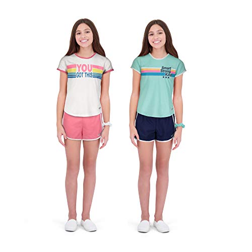 Hind Girls Short Set 2 Piece Athletic Shorts and Workout Tops for Kids