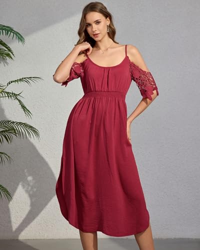 40% Off Women's Summer Spaghetti Strap Midi Dress - Image 3