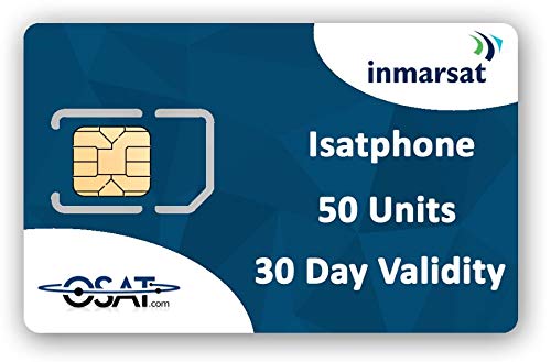 OSAT Inmarsat IsatPhone 2 Téléphone Satellite Carte SIM Prépayée avec 50 Unités (33 Minutes) / Valables pour 30 Jours Cover