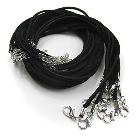 10pcs Faux Leather Suede Cord Necklace Cover