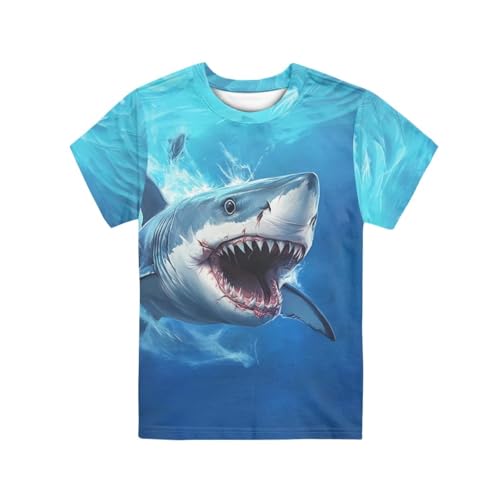 Image of Xhuibop Kids T Shirts for Boys Size 3-16 Girls Short Sleeve Sportswear Active Tops