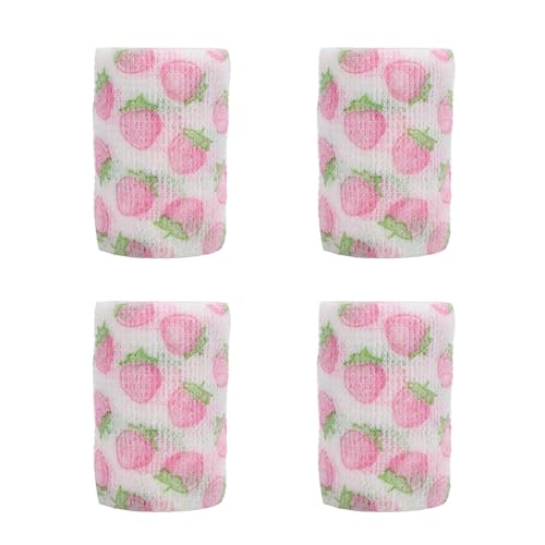 AYNEFY Bandagem Veterinária Elástica Elástica Não Tecida 4pcs 4pcs para Cascos Ganchos de 3 Polegada