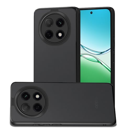 Image of AESTMO Oppo F29 Pro 5G Back Cover | 360 Protection | Matte Frosted Hard Back Translucent | Bumper Case for Oppo F29 Pro 5G (Smoke Black Matte PC+Black TPU Bumber)