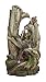 Produktbild HP&G home, pets & garden Wasserbrunnen aus Polyresin, Burl Wood, Gartenbrunnen mit LED-Beleuchtung, Dekoration, Luftbefeuchter, ca. 55x45x102cm