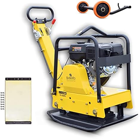 Bild 1 - BAMATO Rüttelplatte R-165RV mit Vor- und Rücklauf | inkl. Zubehör | Verdichtungsdruck 30,5 kN | 8 PS Leistung | Verdichtungstiefe 500mm | Verdichter Rüttler Vibrationsplatte | Baustelle & Heimwerker