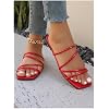GORGLITTER Women's Strappy Flat Sandals Cute Dressy Open Toe Slip on Slide Sandals