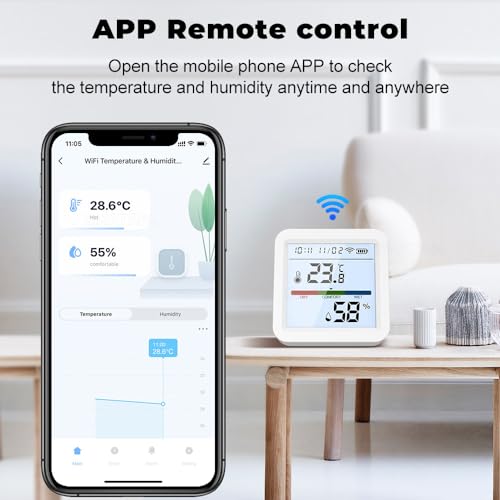 Testeur de Température et d'Humidité ZigBee à commande vocale et écran LCD - 5