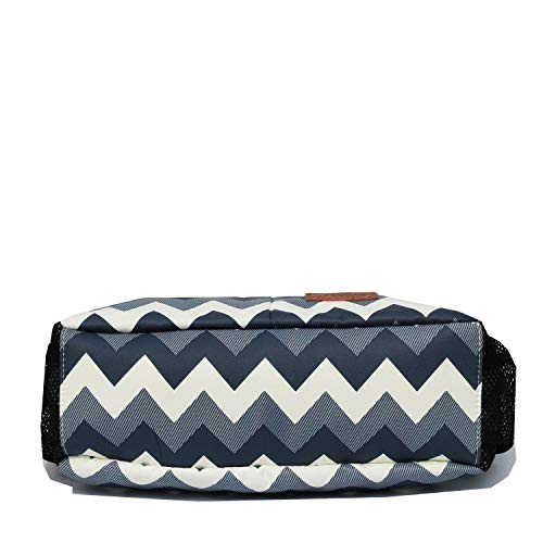 Esvan Original Floral Water Resistant Tote Bag Large Shoulder Bag With Multi Pockets For Gym Hiking Picnic Travel Beach Daily Bags (Gray Wave) #TOP4