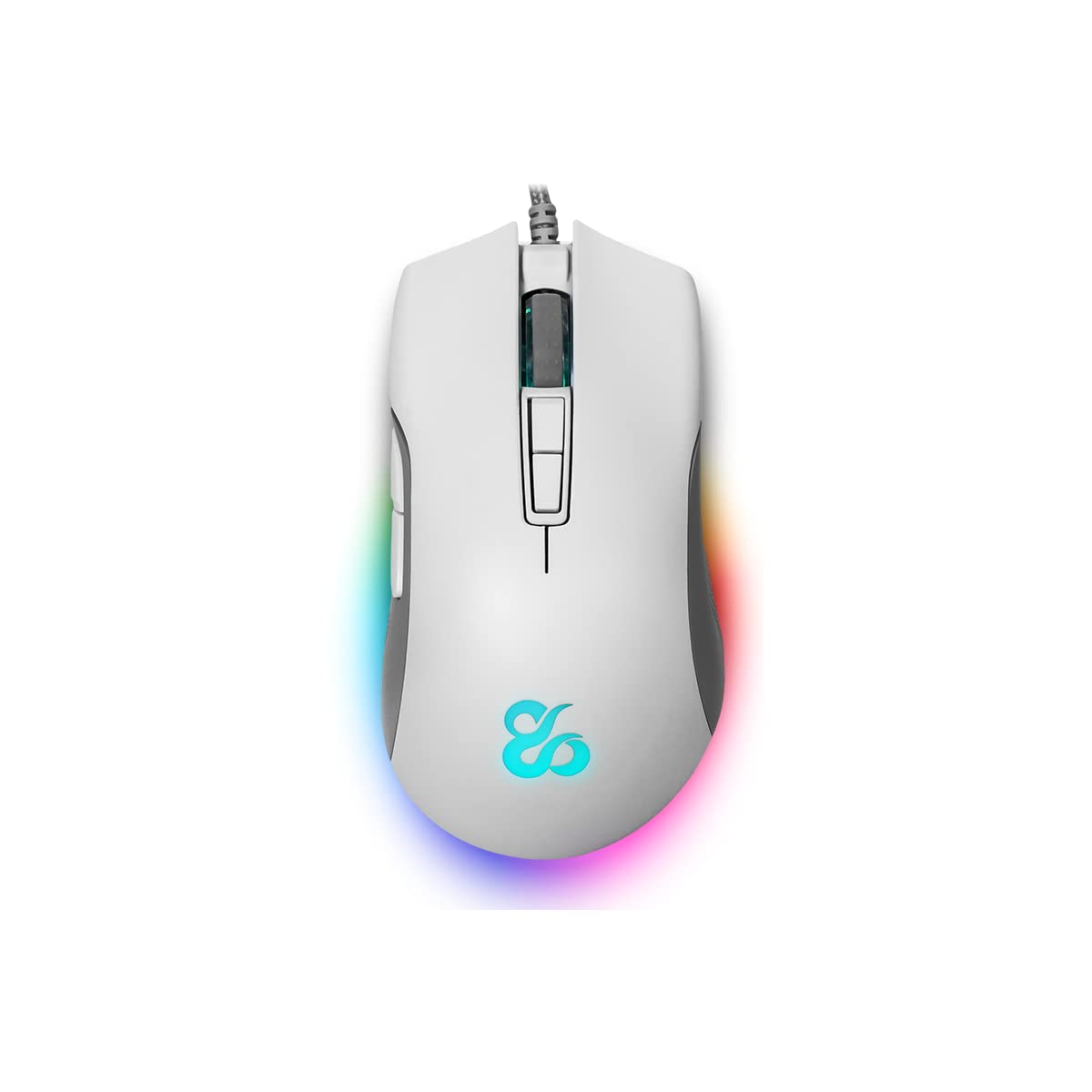 Newskill Eos Ivory Souris Gamer Professionnelle RGB 16000 DPI, Capteur Pixart 3360, Design Ergo, Blanc