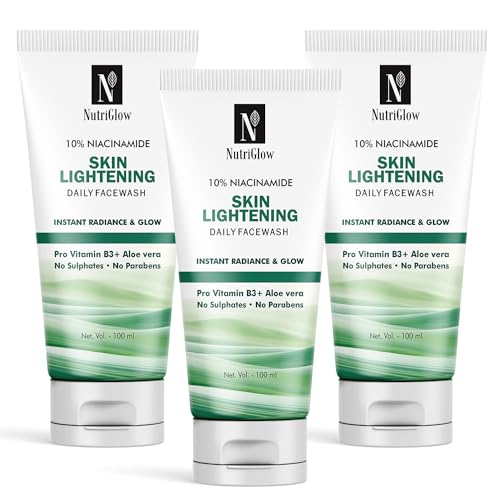 Image of NutriGlow 10% Niacinamide Daily Face Wash, Brightening Formula Pro Vitamin B3, All Skin Types For Men And Women (100ml) Pack of 3